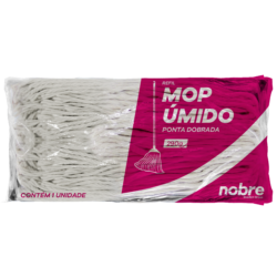 Mop Úmido Ponta Dobrada c/ Loop e Cinta - 290g - Nobre