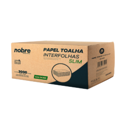 Papel Toalha Interfolhas Slim - 20x20cm - c/ 2000fls - Nobre