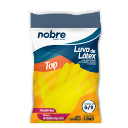 Luva de Borracha/Látex Top - Amarela - G - Nobre