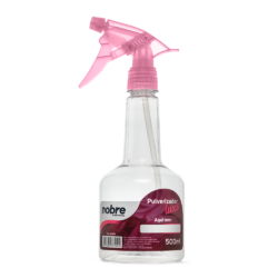 Pulverizador Transparente Luxo - c/ Gatilhão - Floral Rosa - 500ml - Nobre