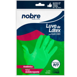 Luva de borracha/latex SL "P" verde CA 41506 - Nobre