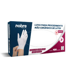 Luva látex c/pó p/ procedimento não cirúrgico c/ 100 un P - Nobre